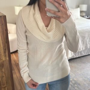 Cream 100% cashmere cowl neck sweater, Antonio Melani, size small
